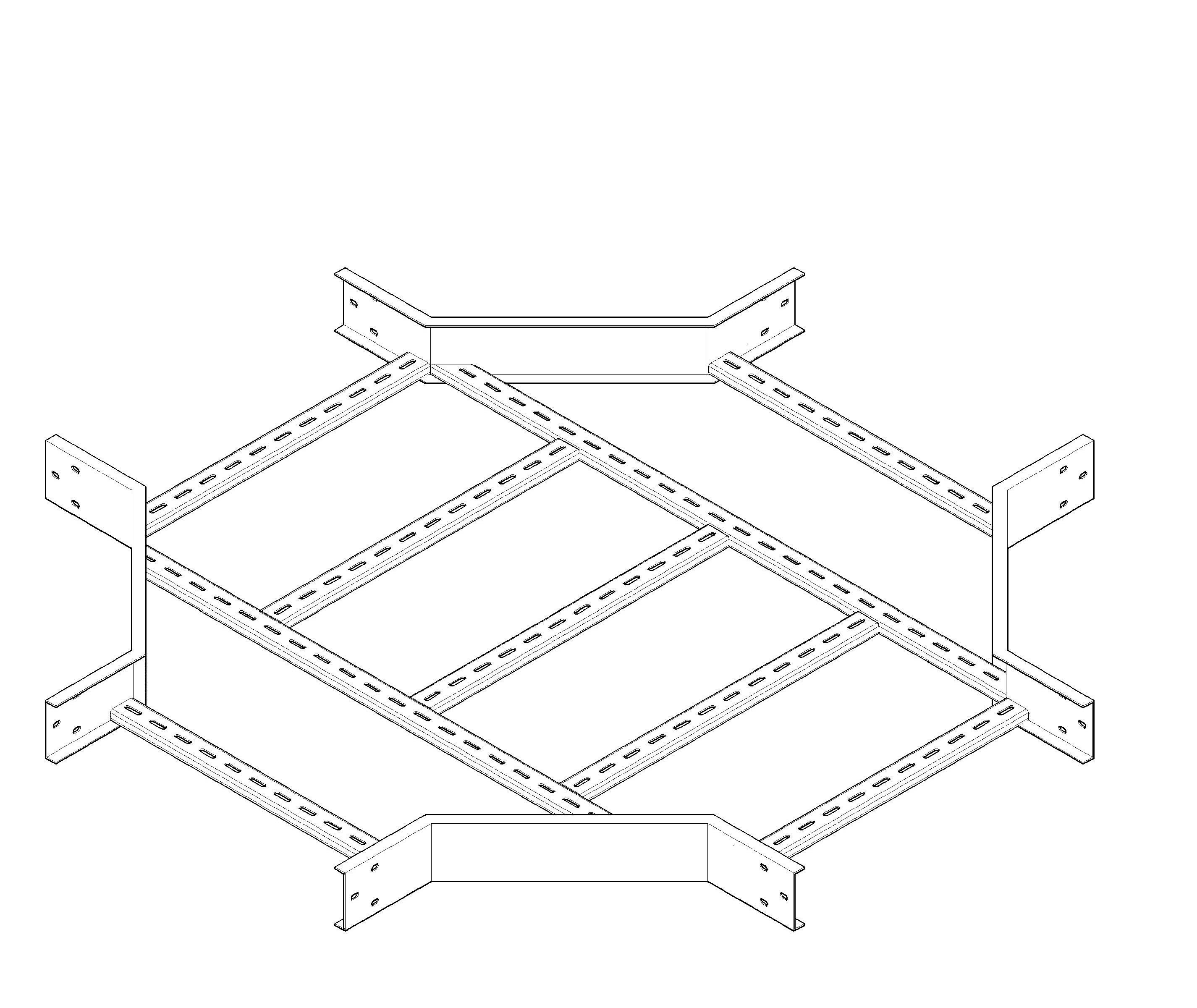 CO BỐN NGẢ THANG CÁP 600X100