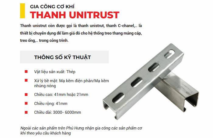 THANH CHỐNG ĐA NĂNG UNISTRUT GIÁ RẺ NHẤT THỊ TRƯỜNG TẠI NINH THUẬN 